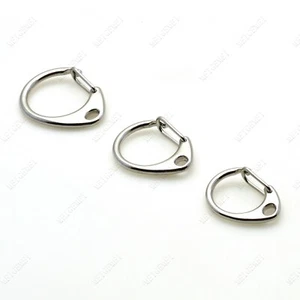 5pcs Keyrings Metal Hook Keychain Split Ring DIY Making Accessories Silver - Picture 1 of 8