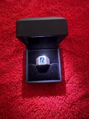 14K AAAA Tanzanite Ring Size 10  Diamond Accents Made by Modani - Elegant - Image 1 of 4