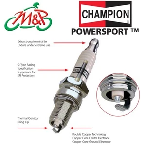 Derbi Cross City 125 2007 On Champion Powersport Spark Plug - Picture 1 of 1