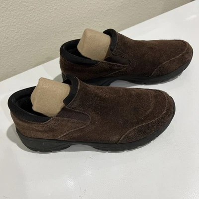 Zapatos sin cordones Lands End para mujer 444683 para todo clima marrón gamuza talla 7,5 B Foto 1 de 4