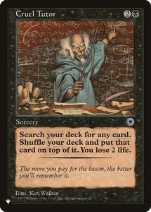 The List CRUEL TUTOR Zendikar Rising Magic The Gathering casi nuevo - Imagen 1 de 1