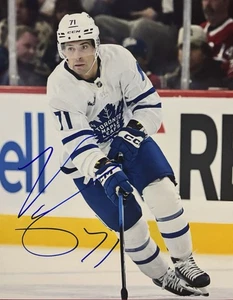 ¡Foto 8x10 firmada por Vinni Lettieri! ¡Hojas de arce de Toronto! Marlies NHL VETERANO con certificado de autenticidad - Imagen 1 de 2