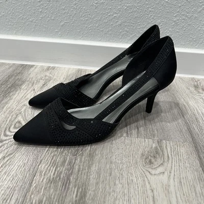 Vestido Barn Pump Mujer’s 9W Negro Punta Punta Baile de graduación Noche Boda Foto 1 de 4