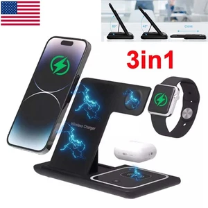 Wireless Charger Schnell Ladestation für Apple Watch Air Pods iPhone 15 14 13 - Bild 1 von 5