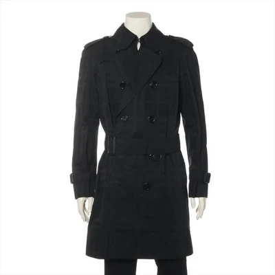 Gabardina de algodón Burberry London L para hombre negra BBA71-300-09 hay hilos Foto 1 de 4