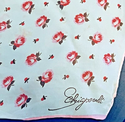 VTG  Glentex Schiaparelli Women's Floral Silk Scarf  Head Hair Tie Purse/ Tie - Image 1 of 4