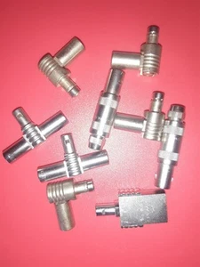 LOT 9x BNC adaptateur embase femelle connecteur droit double et coudé RF Argent - Photo 1/5
