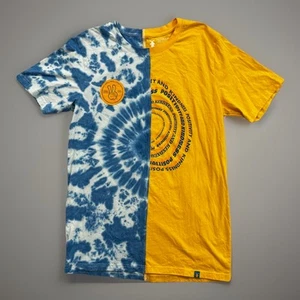 Dutch Bros Coffee Tie Dye Split T Shirt Size M BlueYellow Tee Kindness Hippie - Picture 1 of 17