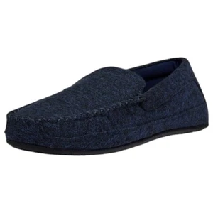 Grosby Colin Slippers Mens Casual Slip On Moccasins Navy Shoes - Picture 1 of 5