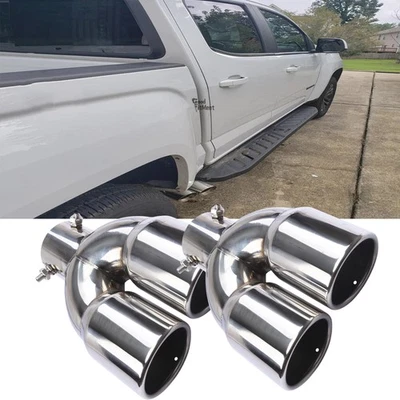 For GMC Canyon Rear Car Dual Exhaust Pipe Tail Muffler Tip Throat Tailpipe Foto 1 de 4