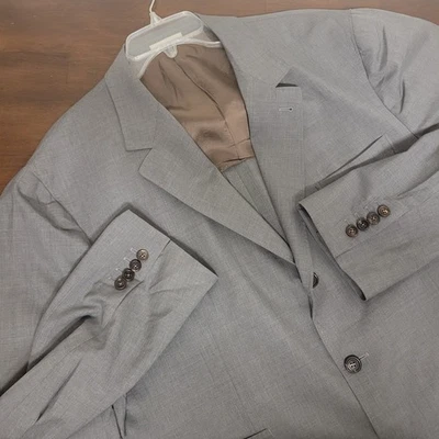 Brunello Cucinelli Gray Wool Silk Blend 3 Button Blazer Mens Sz 60 EU 50 US - Image 1 of 4