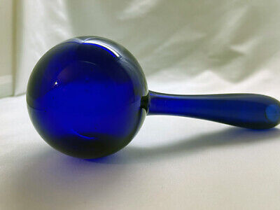 Blown Glass Sock Darner - Cobalt Blue • 75$