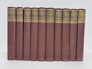 Rare 1880 Life of Sir Walter Scott 10 Volume Vols I-X Large Paper Edition excel. - Picture 1 of 10