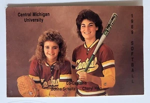 Central Michigan Chippewas 1989 Softball Pocket Spielplan. Donna Schultz, C. Hein - Bild 1 von 2