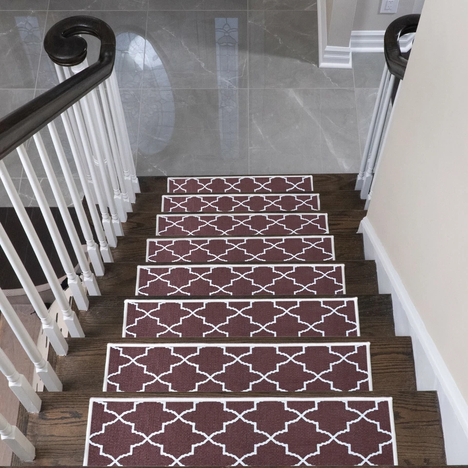 Lattice Stair Treads - Anti-Slip Carpet Strips for Indoor Stairs - Image 1 of 4