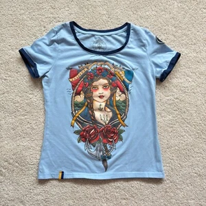 Tridente Edizione Limitata Lady of the Sea Rosa Cotone Blu M Y2K Stampa Grande - Foto 1 di 5