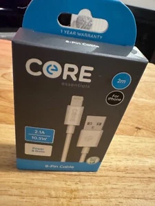 Core 2 Metre USB Cable for iPhone - White new,,,,, - Zdjęcie 1 z 3