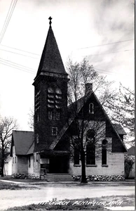 Postcard RPPC Pentwater Michigan First Baptist Church Unposted - Picture 1 of 2