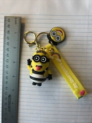 Minion From Despicable Me Rubber &  Metal Keychain New! Fast Shipping! - Image 1 of 2
