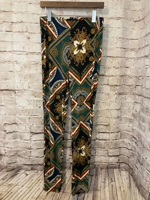 Sabora 紧身裤女式大号多色奖章印花马术弹力 — 第 1/4 张图片