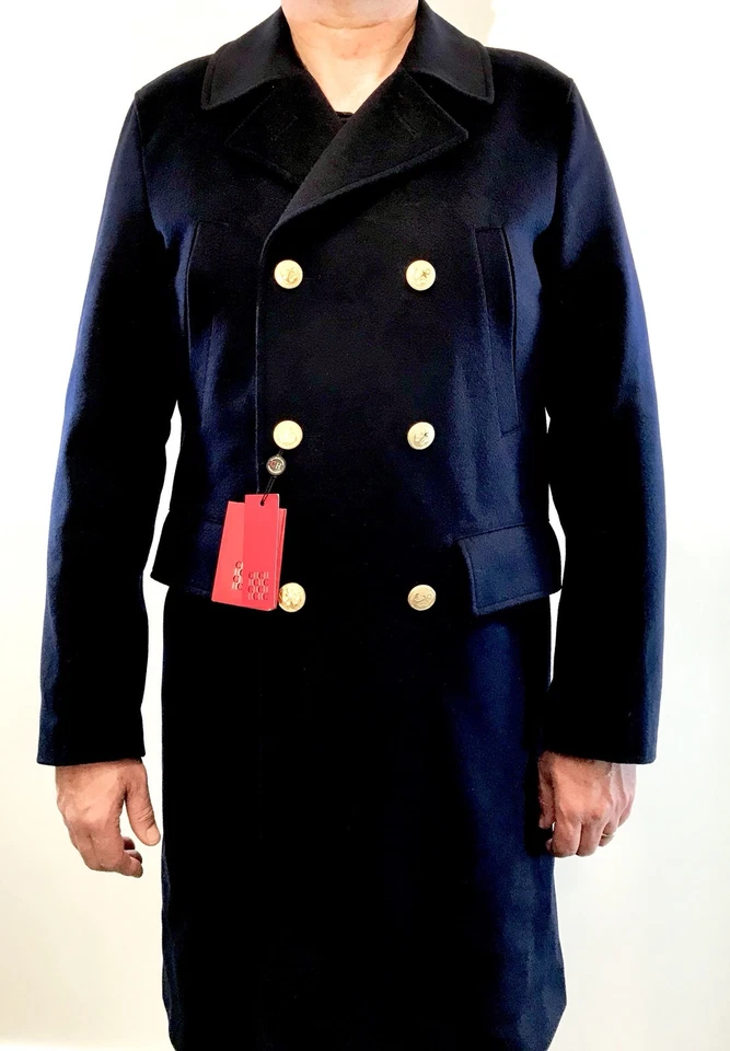 Carolina Herrera Navy Blue Cashmere Mix Jacket Retail 42
