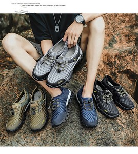 Men's Breathable Mesh Casual Light Outdoor Closed Toe Sports Sandal Hiking Shoes