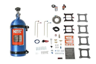 NOS CHEATER SISTEMA NITROSO, 2X4 HOLLEY 4BBL, AZUL, BOTELLA DE 10 LB, 150-250 HP Foto 1 de 4