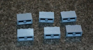 (6) 1x2 Sand Blue Bricks w/ Ridges - Horizontal and Vertical Sides ~ New Lego - Picture 1 of 1