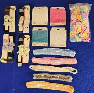 Lote de accesorios para el cabello de niña con diademas, rizo crujiente, lazos pequeños, etc. - Imagen 1 de 7