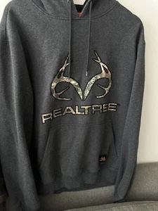 Vintage Realtree Camo Edge Hoodie Men’s Grey Size L Boston Traders grey heather - Picture 1 of 7