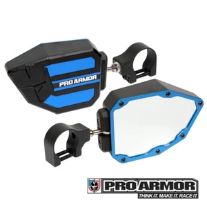 Pro Armor Universal Blue Side View Mirrors 1.75" Clamp Kawasaki Can-am Polaris - Picture 1 of 2