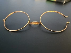Antique EYE GLASSES Frame Gold Tone With A Mark On - Picture 1 of 7