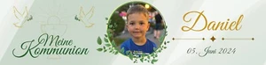Personalisierte Banner Plane Werbebanner Kommunion Konfirmation - Bild 1 von 1