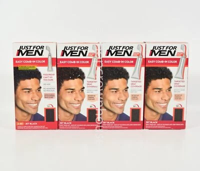 4 peines fáciles de color de cabello Just for Men #A-60 negro azabache Foto 1 de 2