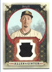 2023 Topps Allen & Ginter #AGRB-BSN Blake Snell Game Used Memorabilia Relic - Picture 1 of 2