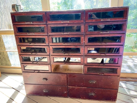 Amazing & unique Mercantile General Store/Apothecary 22 Drawer cabinet Cover