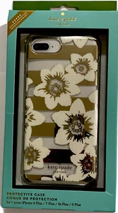 Kate Spade New York Case for  iPhone 8/7/6s Plus -Hollyhock Gold Stripe - Picture 1 of 3