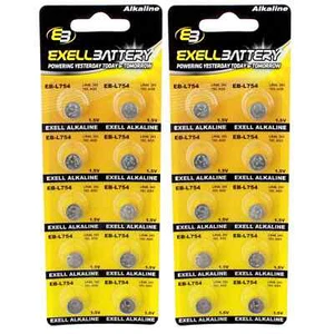 2pc 10pk Exell EB-L754 Alkaline 1.5V Watch Battery Compatible With AG5 393 - Picture 1 of 5