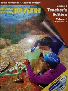 Foresman Wesley Middle School Math Course 2 Teacher Edition Volume 1 Chapter 1-6 - Imagen 1 de 12