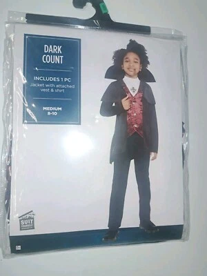 Vampire Dark Count Childrens Boys Medium 8-10 Dracula Halloween Costume NEW - Image 1 of 4