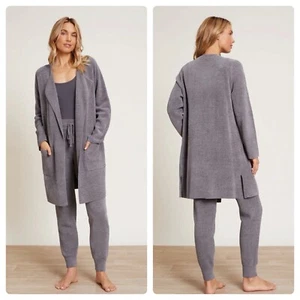 Barefoot Dreams Giacca Donna M Grigio CozyChic Ultra Leggero Cardigan Collo Largo - Foto 1 di 6