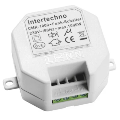 Intertechno Funk-Einbauschalter CMR-1000, 1000 Watt, 230V, Zur Ein-Ausschaltung - Bild 1 von 2