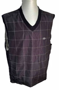 Dockers Mens Golf Gilet Size XXL Black Beige Pullover Top Windbreaker Reversible - Picture 1 of 17