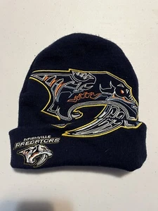 Nashville Predators Youth Beanie Big Logo All Embroidered NHL Navy - Bild 1 von 3