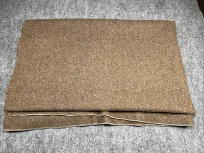 Vintage LL Bean Wool Blanket Whipstitch Edge Brown 73” X 62” - Image 1 of 3
