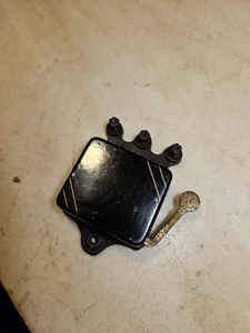 Antique Patent 1896 Door Bell Ringer Early Electric Black Japanned w Pinstripes  - Picture 1 of 13