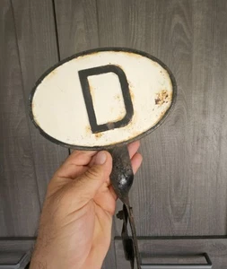 VINTAGE AUTOMOBILE RADIATOR CAR ID PLATE / BADGE # D GERMANY DEUTSCHLAND - Picture 1 of 6