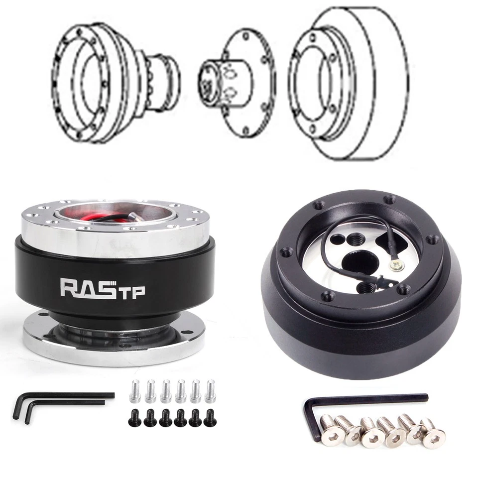 Black Quick Release Kit & Short Hub Adapter 170H For DODGE GMC CHEVY JEEP GM Foto 1 de 4