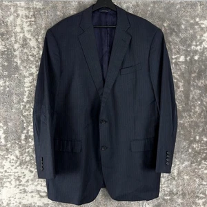 Brooks Brothers Size 48XL/W42 Saxxon 2 Button Pin Stripe Blazer Suit Jacket Navy - Picture 1 of 10