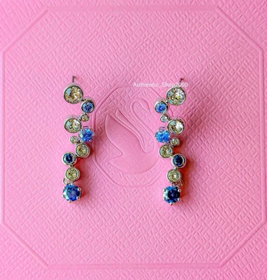 Nuevo 100% Auténtico SWAROVSKI Rhod Azul Cristales Constella Pendientes Colgantes 5732775 Foto 1 de 4
